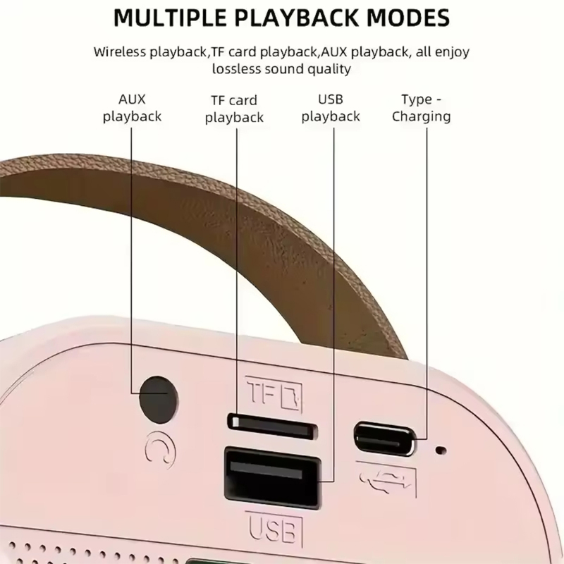 اسپیکر بلوتوثی میکروفون دار قابل حمل مدل RGB-Party کد 610 4 اسپیکر بلوتوثی میکروفون دار قابل حمل مدل RGB-Party