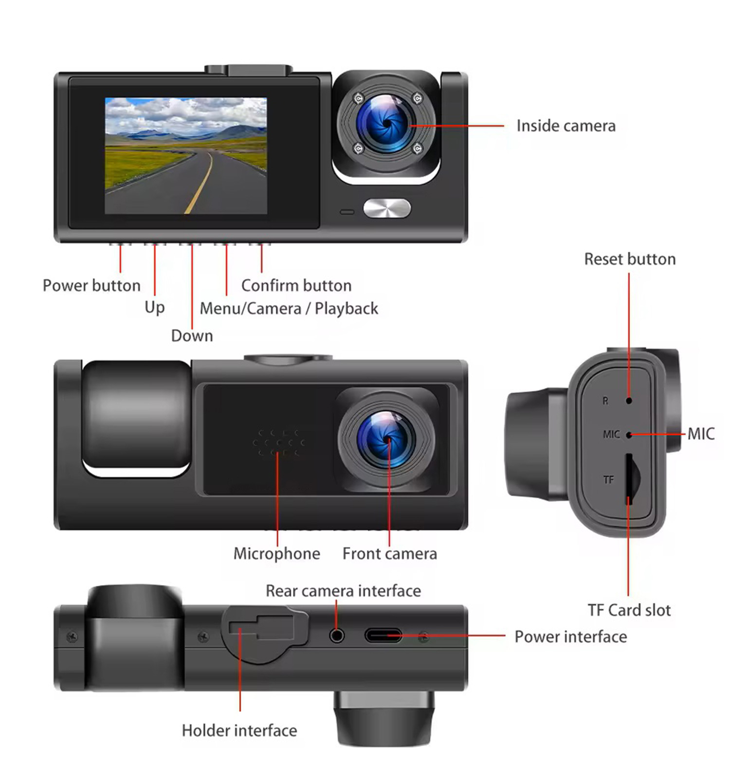 دوربین ثبت وقایع خودرو کد 48601 3 دوربین ثبت وقایع خودرو مدل 48601 - 2