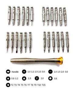 مجموعه 25 عددی پیچ گوشتی ساعتی جیبی-مشکی