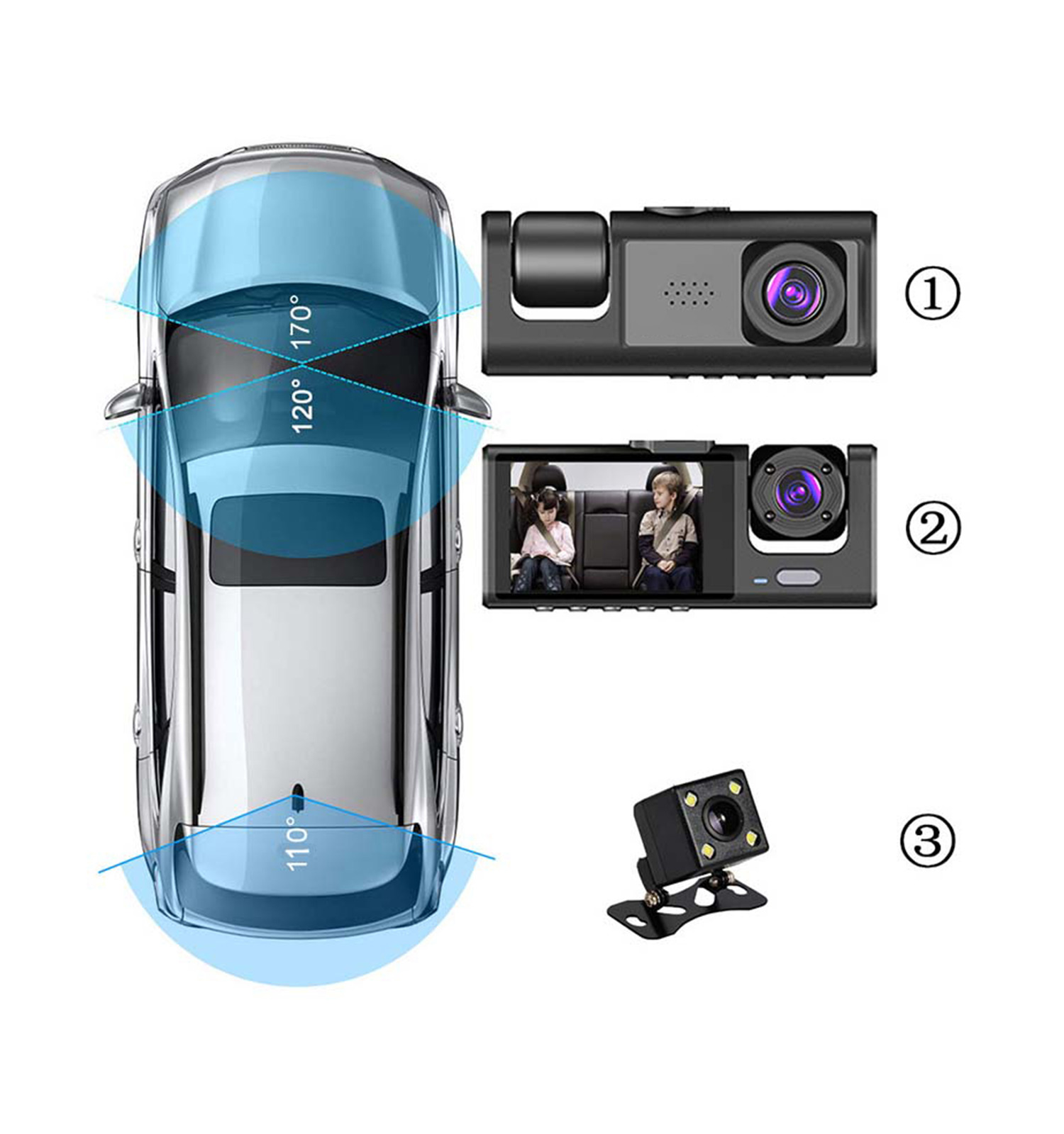 دوربین ثبت وقایع خودرو کد 48601 4 دوربین ثبت وقایع خودرو مدل 48601 - 3