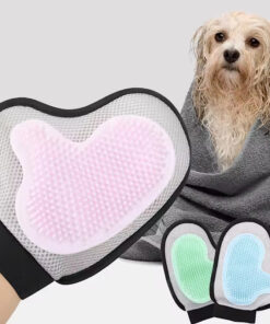 دستکش دو طرفه ماساژور و پرزگیر موی حیوانات