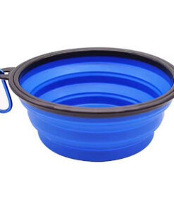 ظرف سیلیکونی تاشو آب و غذای مسافرتی حیوانات 350 میلی لیتری