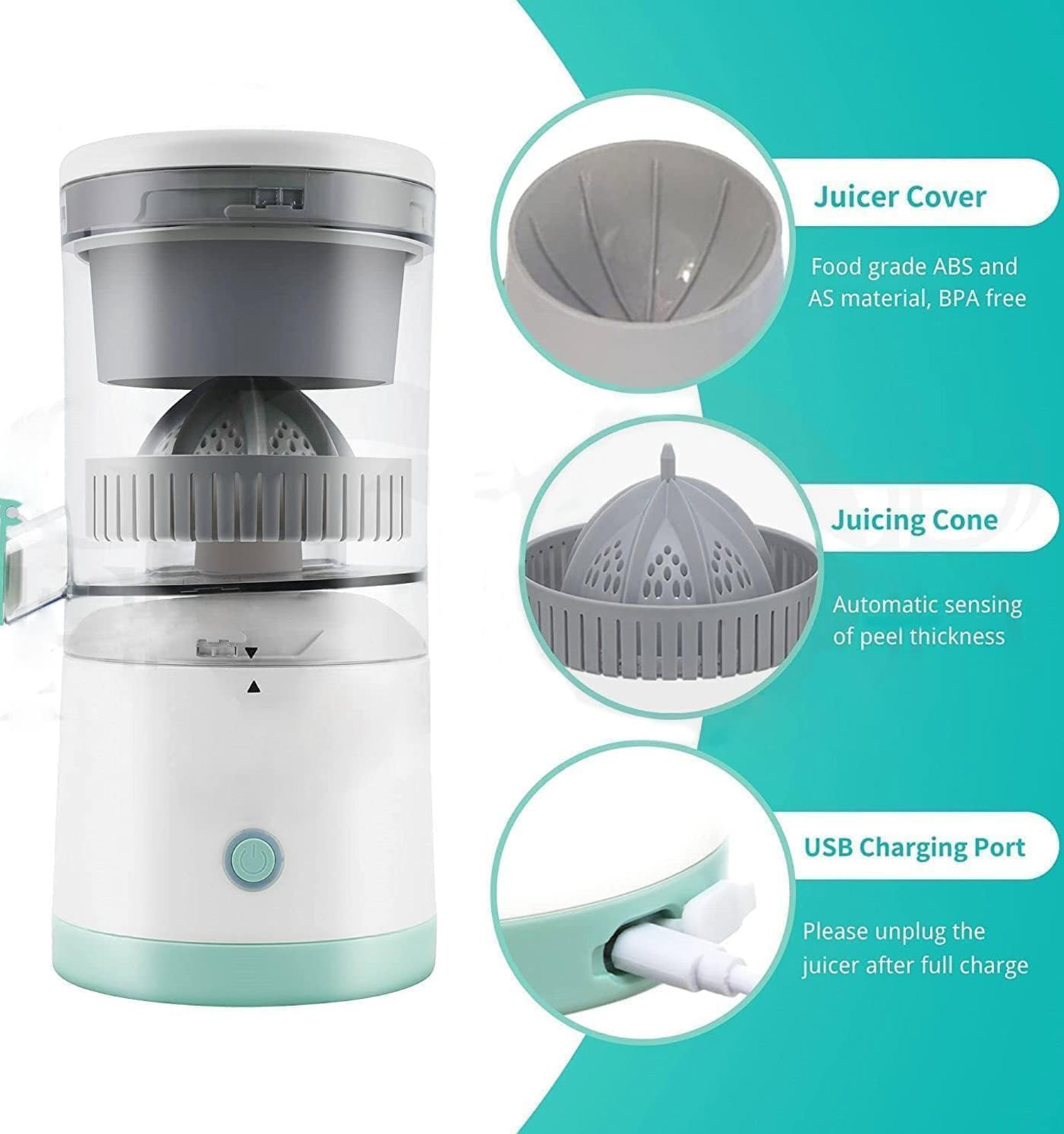 آبمیوه گیری شارژی قابل حمل کد 48584 2 آبمیوه گیری شارژی قابل حمل مدل 48584 - 1