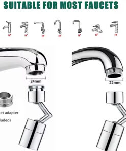 سرشیر روشویی و ظرفشویی چرخشی 360 درجه