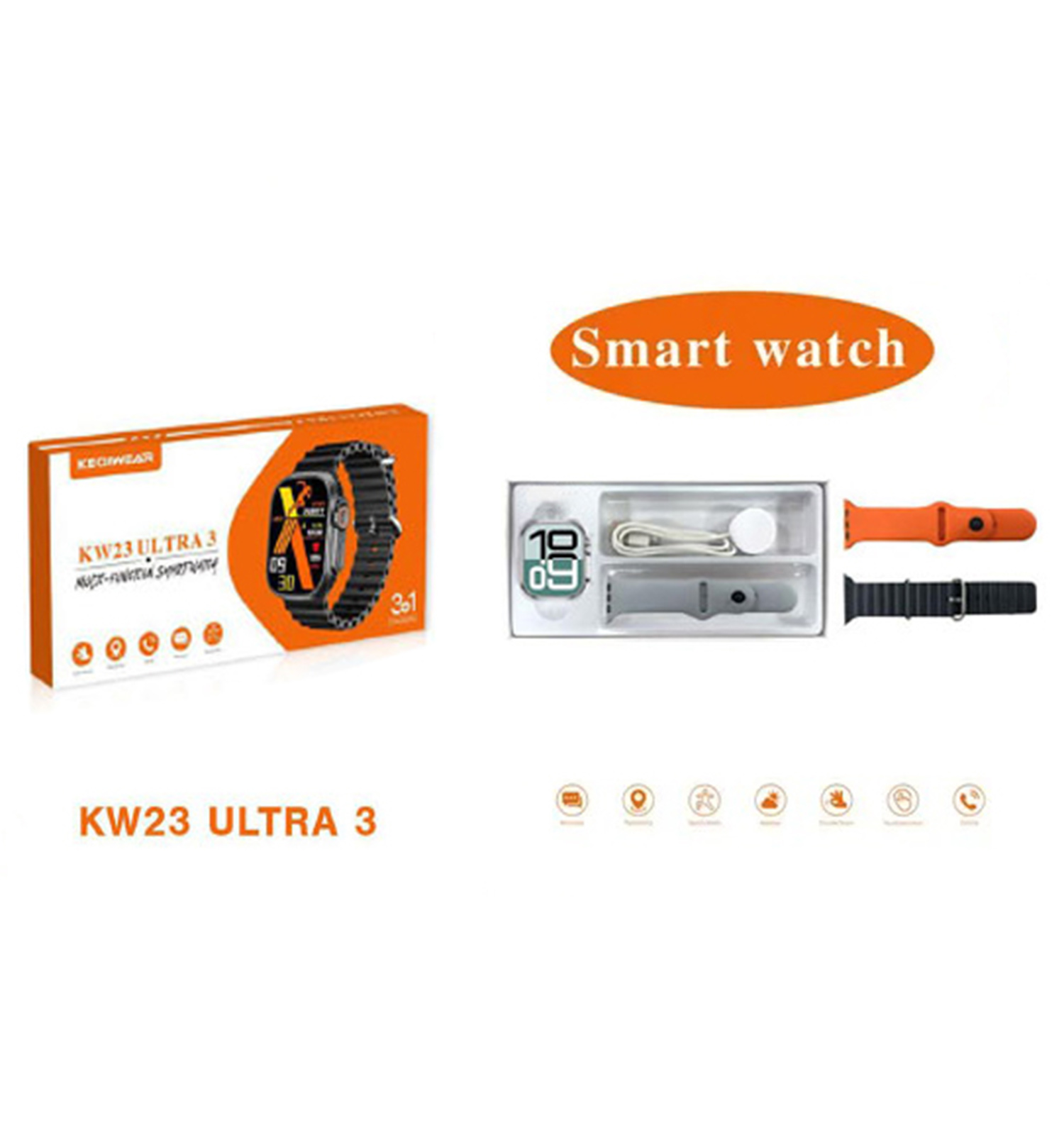 ساعت هوشمند KW23 Ultra3 کد 48498 4 ساعت هوشمند KW23 Ultra3 مدل 48498 - 3