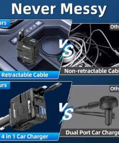 شارژر فندکی دارای کابل متصل مدل 48602 - 8