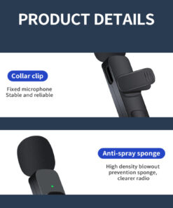 میکروفن بی سیم یقه ای K8 مدل 48504 - 7