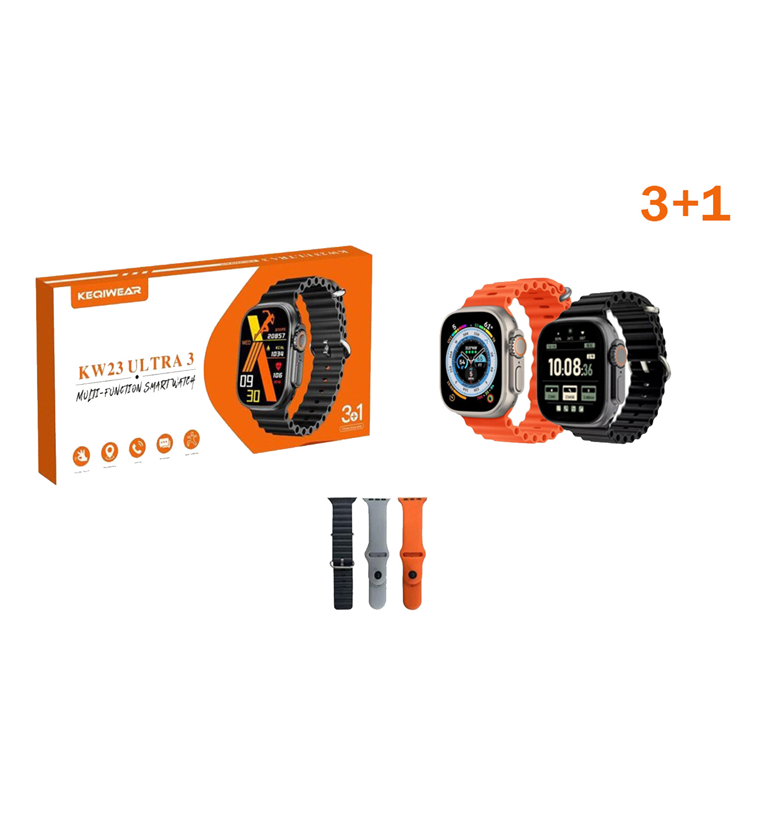 ساعت هوشمند KW23 Ultra3 کد 48498 3 ساعت هوشمند KW23 Ultra3 مدل 48498 - 2